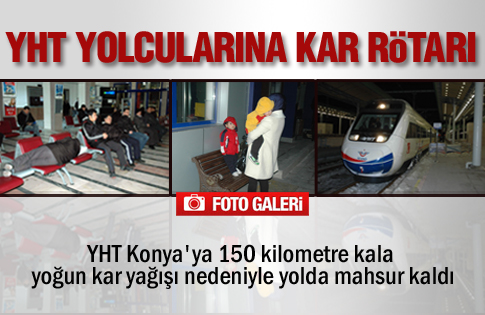 YHT yolcularına kar rötarı