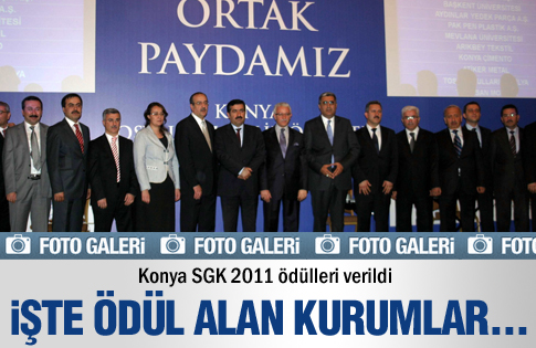 Konya SGK 2011 ödülleri verildi