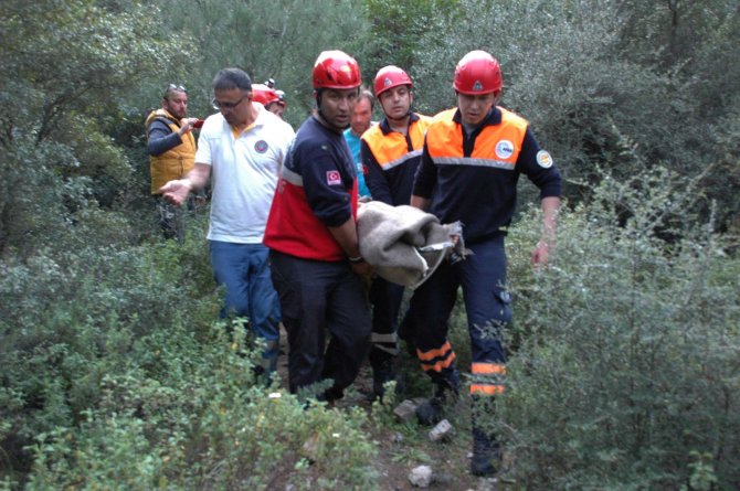 Muğla'da, Kaya Tırmanışı Sırasında Düşen Fransız Turist, Yaralandı