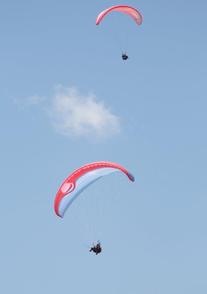 Polislerden Yamaç Paraşütü Atlayışıyla Kutlama
