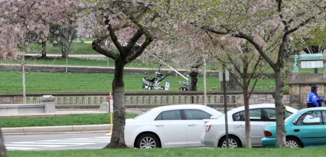 Abd Kongre Bahçesine Helikopter İndi
