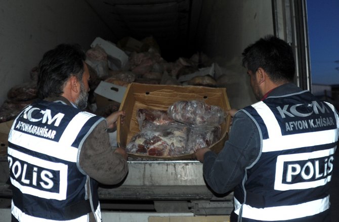 Afyonkarahisar'da Gümrük Kaçağı Et Operasyonu