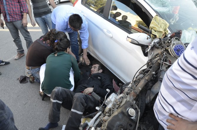 Bodrum'da Otomobil İle Motosiklet Çarpıştı: 1 Yaralı