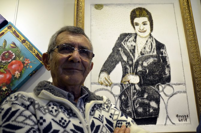Binlerce Toplu İğneden Zeki Müren Tablosu Yaptı