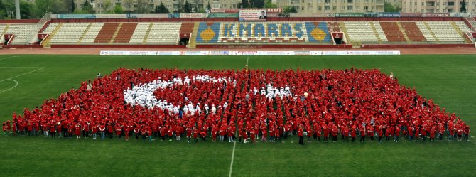 Kahramanmaraş'ta Çocuklardan Diş Fırçalama Rekoru
