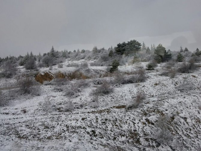 Derbent'e Kar Yağdı