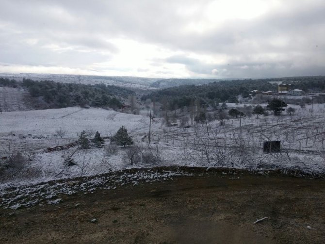 Derbent'e Kar Yağdı