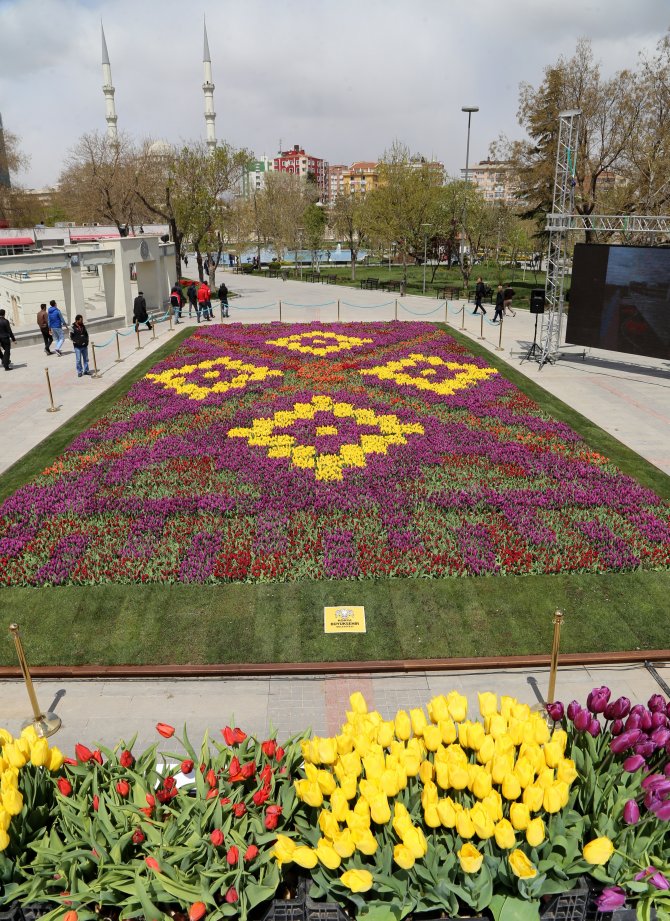 Konya'da 105 Bin Laleden Halı