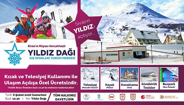 Yıldız Dağı Kış Sporları Turizm Merkezi yaçılıyor