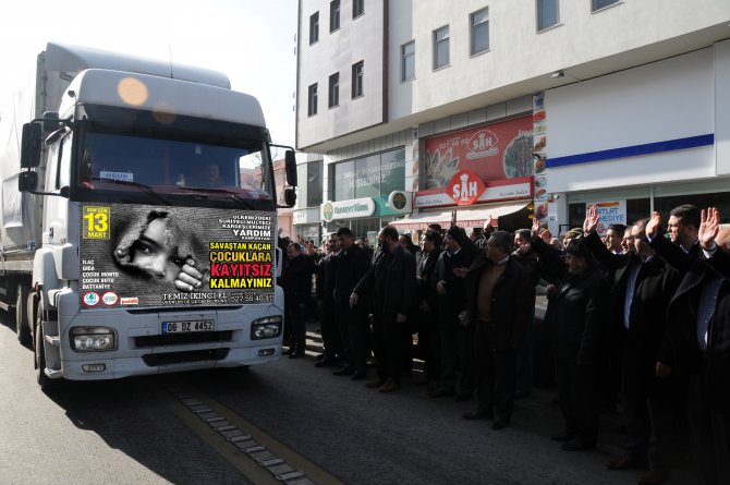 Pursaklar'da Suriyeli sığınmacılar için yardım kampanyası