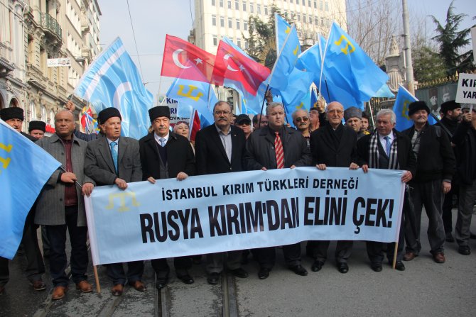 Rusya'nın Kırım'ı işgali protesto edildi