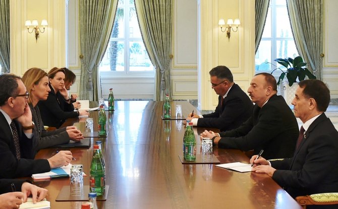 AB Dış İlişkiler ve Güvenlik Politikası Yüksek Temsilcisi Mogherini Azerbaycan'da