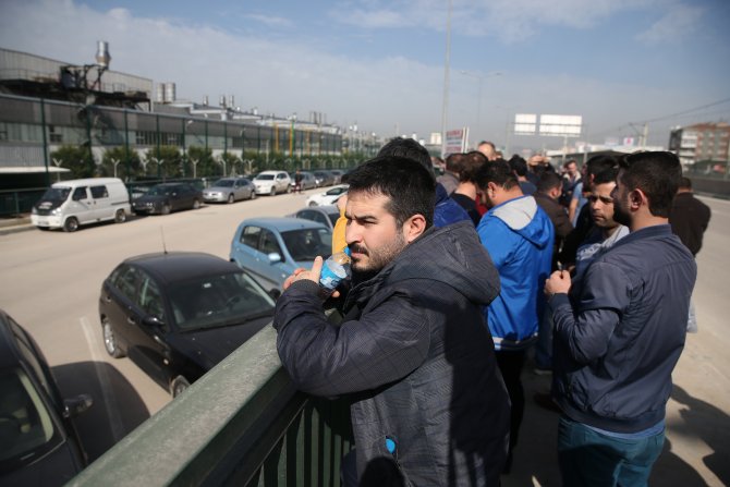 Oyak Renault önünde işçi eylemi
