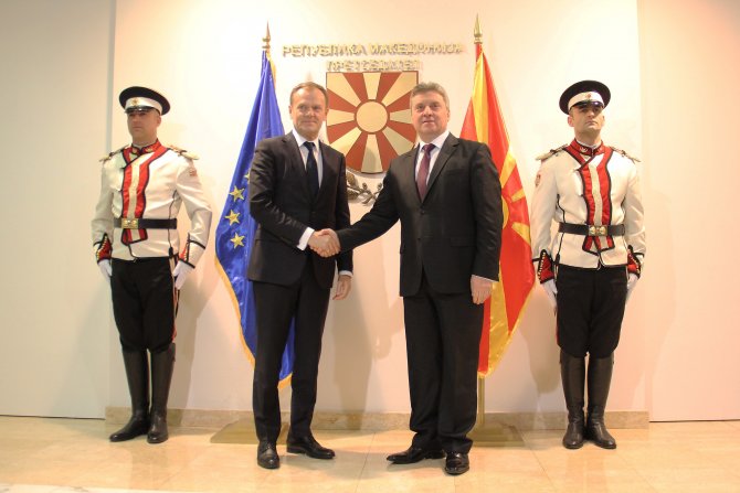 AB Konseyi Başkanı Tusk Makedonya'da