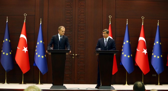 Davutoğlu-Tusk ortak basın toplantısı