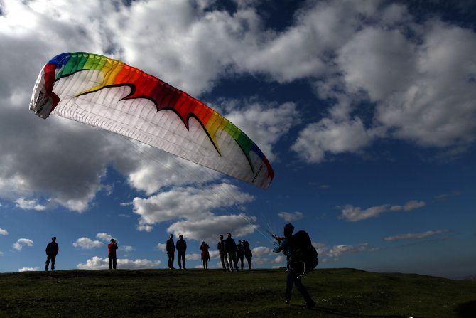 Samsun'da yamaç paraşütü etkinliği