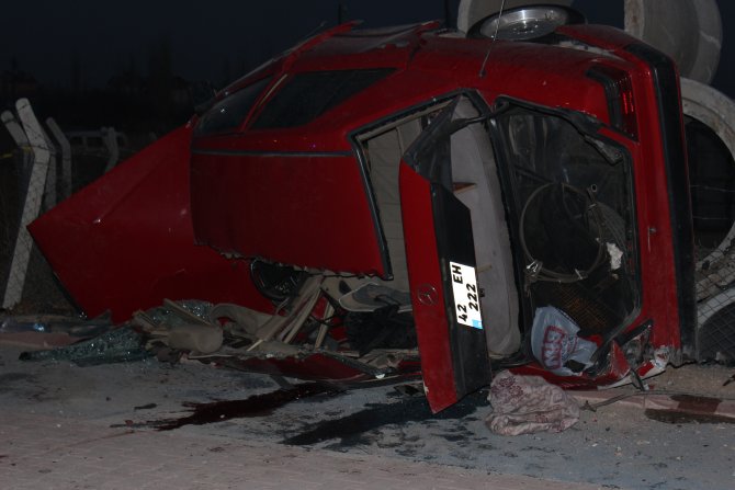 Konya'da trafik kazası: 1 ölü, 2 yaralı