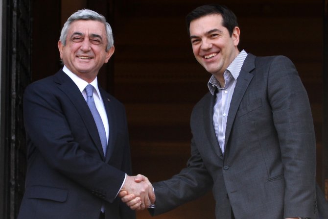 Ermenistan Cumhurbaşkanı Sarkisyan Atina'da