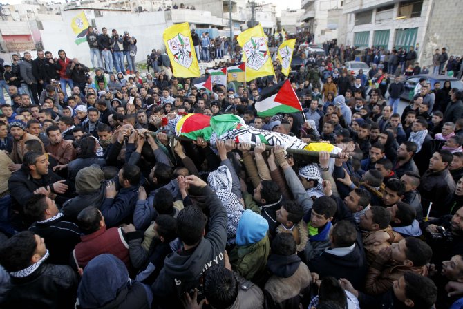 Batı Şeria'da cenaze töreni