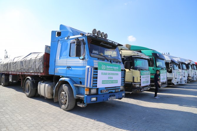 Suriye'ye 500 ton un yardımı