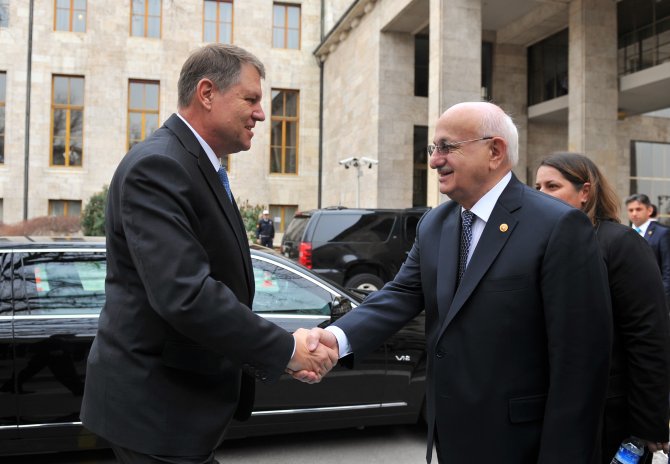 TBMM Başkanı Kahraman, Romanya Cumhurbaşkanı İohannis ile görüştü