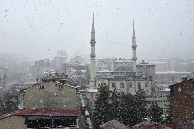 Gümüşhane'de kar yağışı