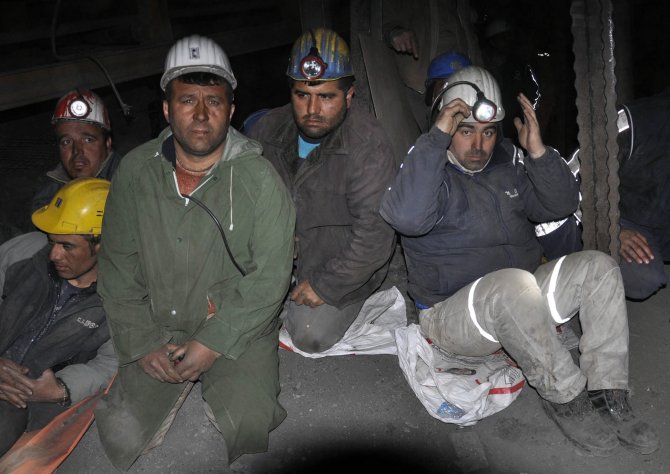 Amasya'daki maden işçilerinin protestosu