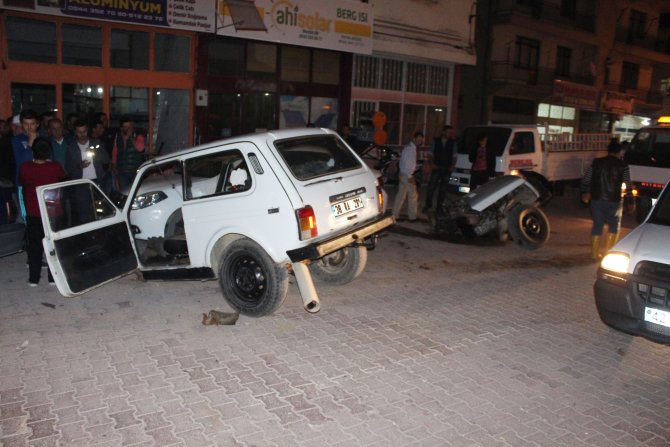 Konya'da otomobil cipe çarptı: 2 yaralı