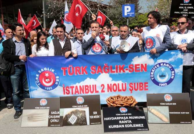 Sağlık çalışanlarından yemek eylemi