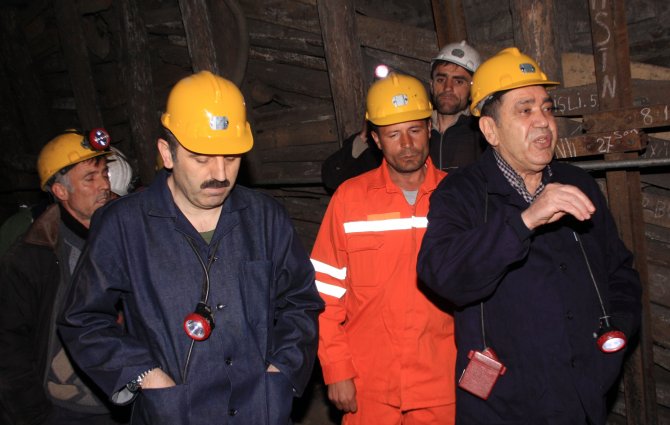 Amasya'da maden işçilerinin protestosu