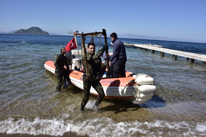 Bodrum'da deniz ve çevre temizliği çalışması
