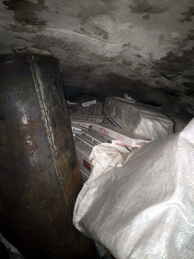 Çimento tankerinde sigara kaçakçılığı