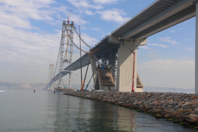 "İzmit Körfez Geçişi Köprüsü"nde sona doğru