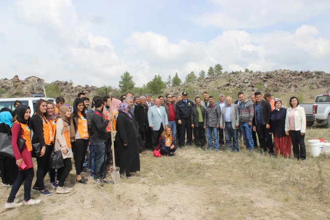 Karapınar'da şehitler anısına fidan dikildi