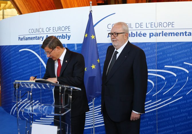 Başbakan Davutoğlu, Strazburg'da