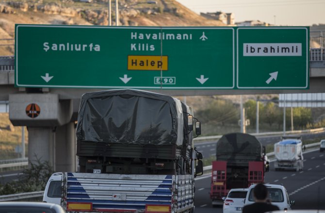 Suriye sınırına askeri sevkiyat