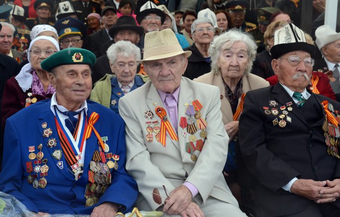 Kırgızistan’da Zafer Bayramı kutlaması