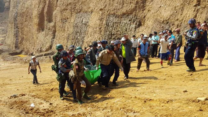 Myanmar'da yeşim taşı madeninde heyelan