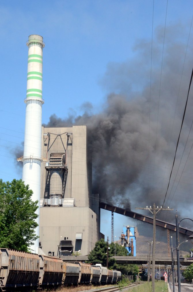 Çatalağzı Termik Santralinde yangın