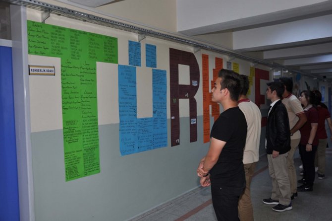 Kırıkkale'de okul koridorları eğitime destek sağlıyor