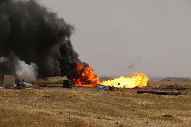 Kerkük Habbaza petrol kuyularındaki yangın söndürülemiyor