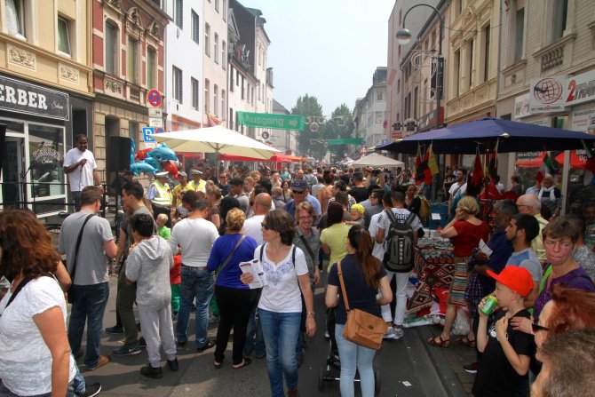 Köln'ün Keup caddesindeki "Birlikte Festivali"