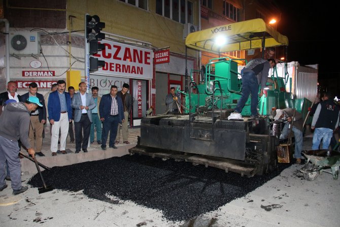Şarkışla'da asfaltlama çalışmaları