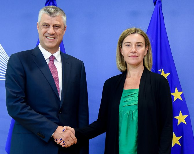 Kosova Cumhurbaşkanı Thaçi Brüksel'de