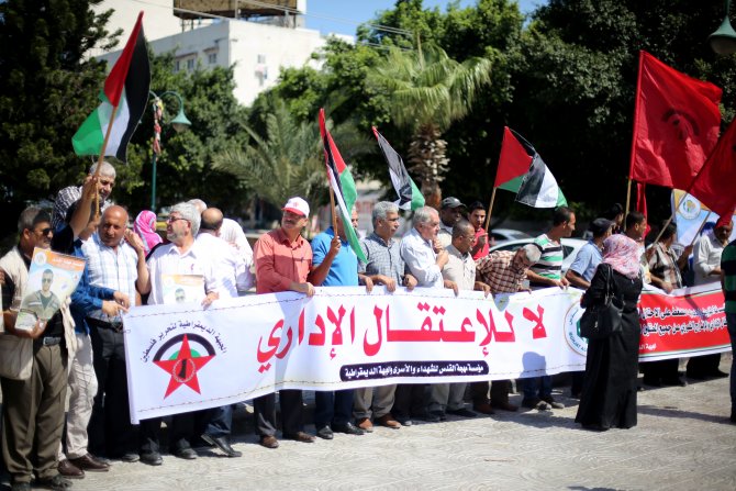 İsrail hapishanelerindeki tutuklulara destek gösterisi