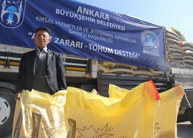 Beypazarı'nda çiftçilere tohum desteği