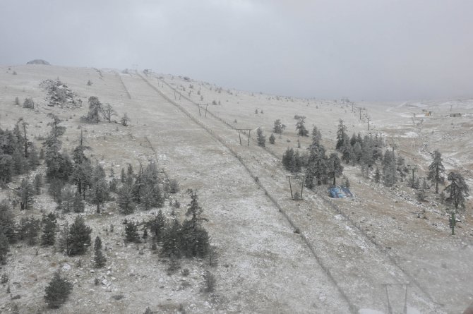Karatlkaya’da kar yağışı başladı