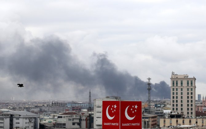 Bayrampaşa'daki iş yeri yangını