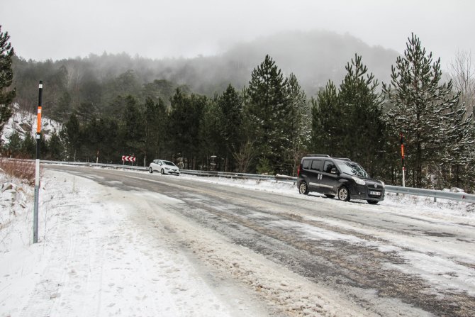 Kütahya'da kar yağışı