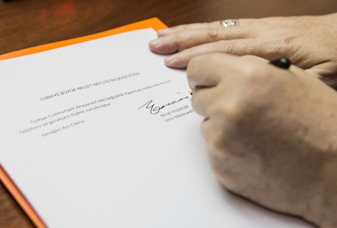 Anayasa değişikliği teklifinin TBMM Başkanlığına sunulması